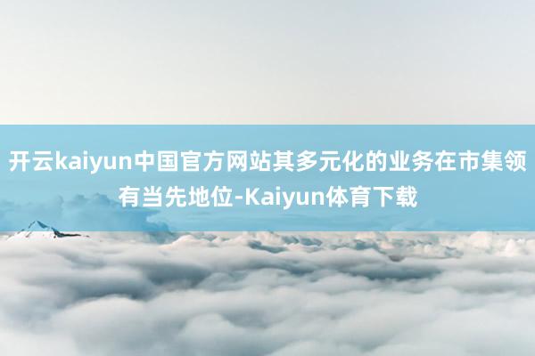 开云kaiyun中国官方网站其多元化的业务在市集领有当先地位-Kaiyun体育下载