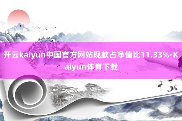 开云kaiyun中国官方网站现款占净值比11.33%-Kaiyun体育下载