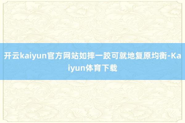 开云kaiyun官方网站如摔一跤可就地复原均衡-Kaiyun体育下载