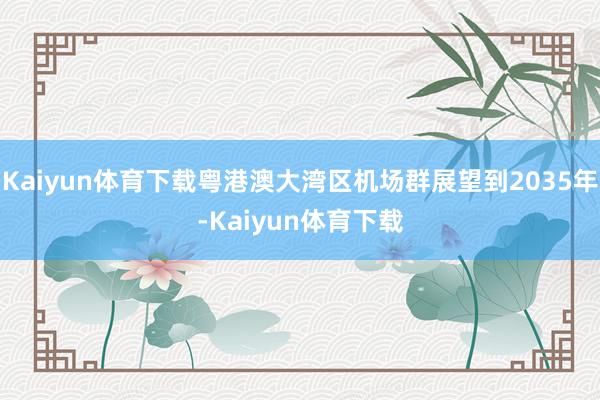 Kaiyun体育下载粤港澳大湾区机场群展望到2035年-Kaiyun体育下载