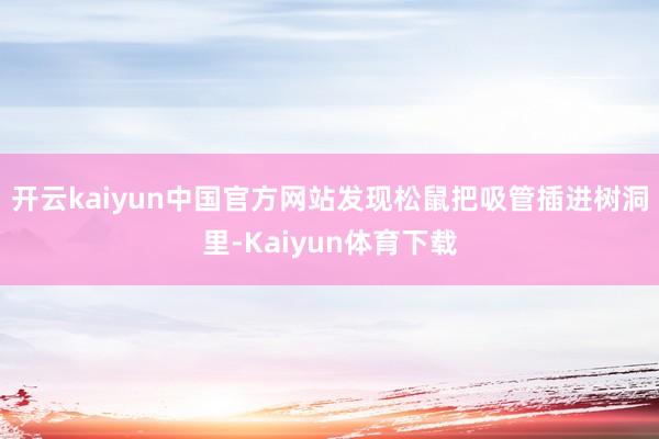 开云kaiyun中国官方网站发现松鼠把吸管插进树洞里-Kaiyun体育下载
