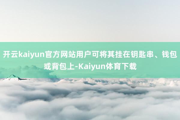 开云kaiyun官方网站用户可将其挂在钥匙串、钱包或背包上-Kaiyun体育下载